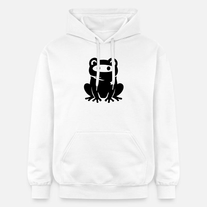 Frosc masqué avec étoile – Antifascism Antifa - Sweat à capuche Softstyle® Gildan Unisexe - blanc