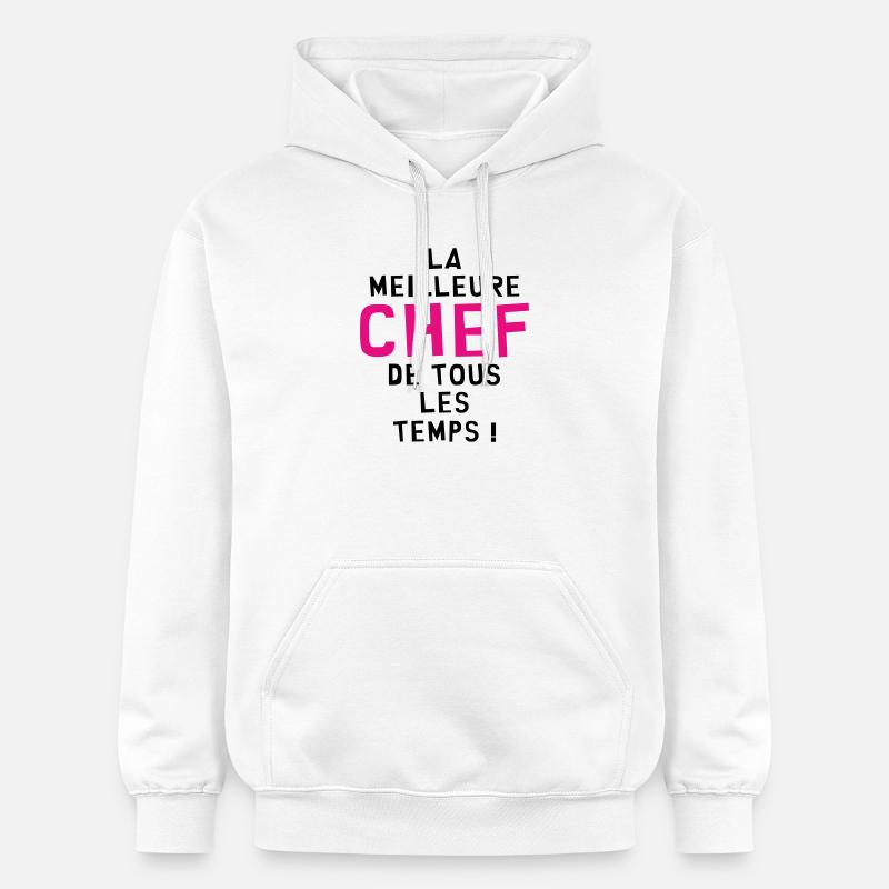 Meilleure Chef de tous les temps - Sweat à capuche Softstyle® Gildan Unisexe - blanc