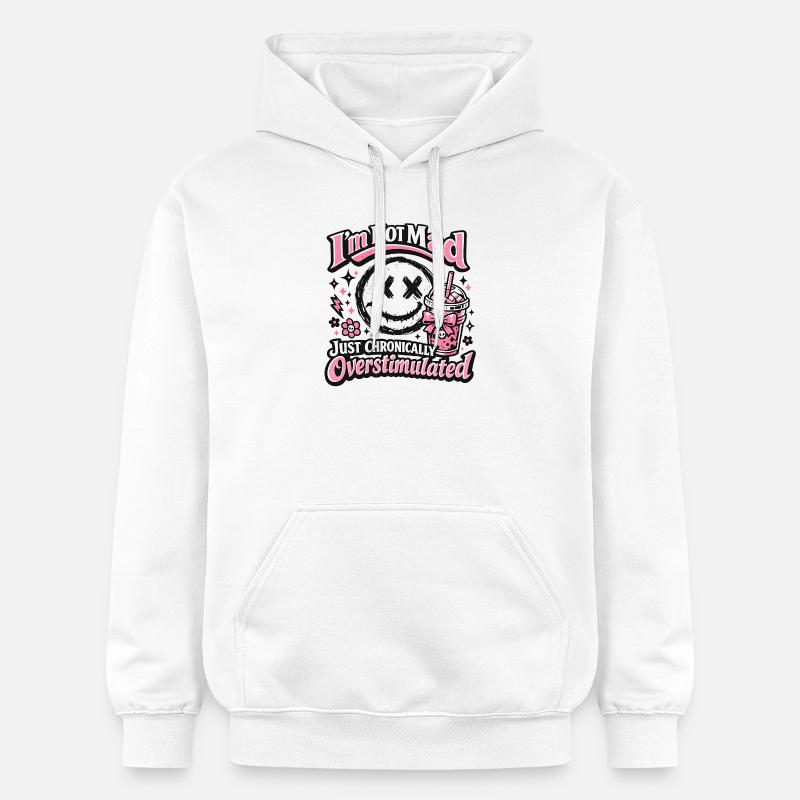 Pas complètement surstimulé de façon chronique - Sweat à capuche Softstyle® Gildan Unisexe - blanc