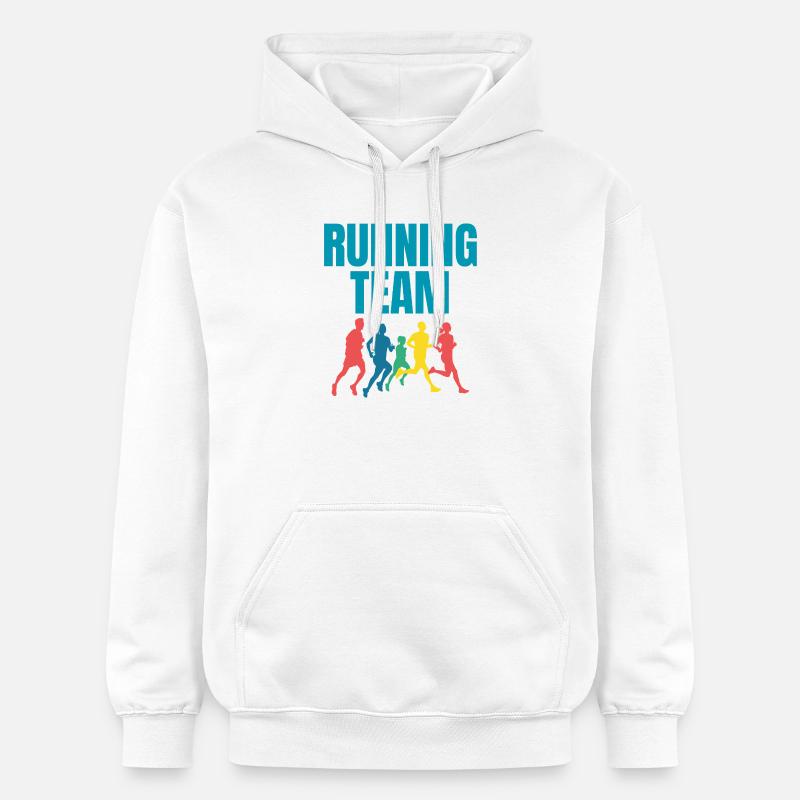 Équipe de course - Sweat à capuche Softstyle® Gildan Unisexe - blanc