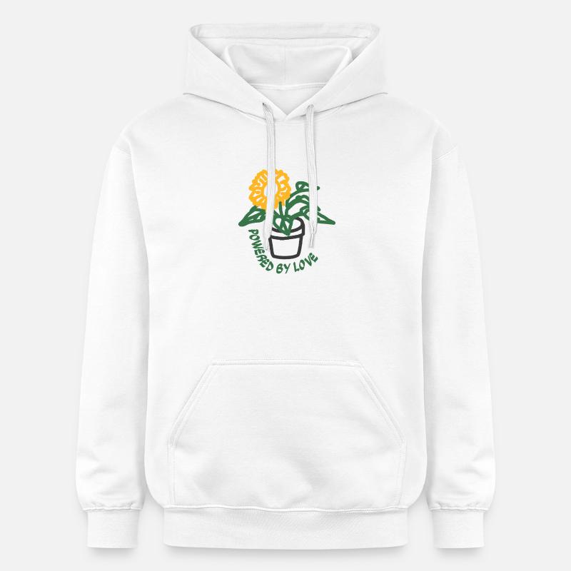 Boho Powered by Love Topf-Sonnenblume - Gildan Unisex Softstyle® Midweight Hoodie - Weiß