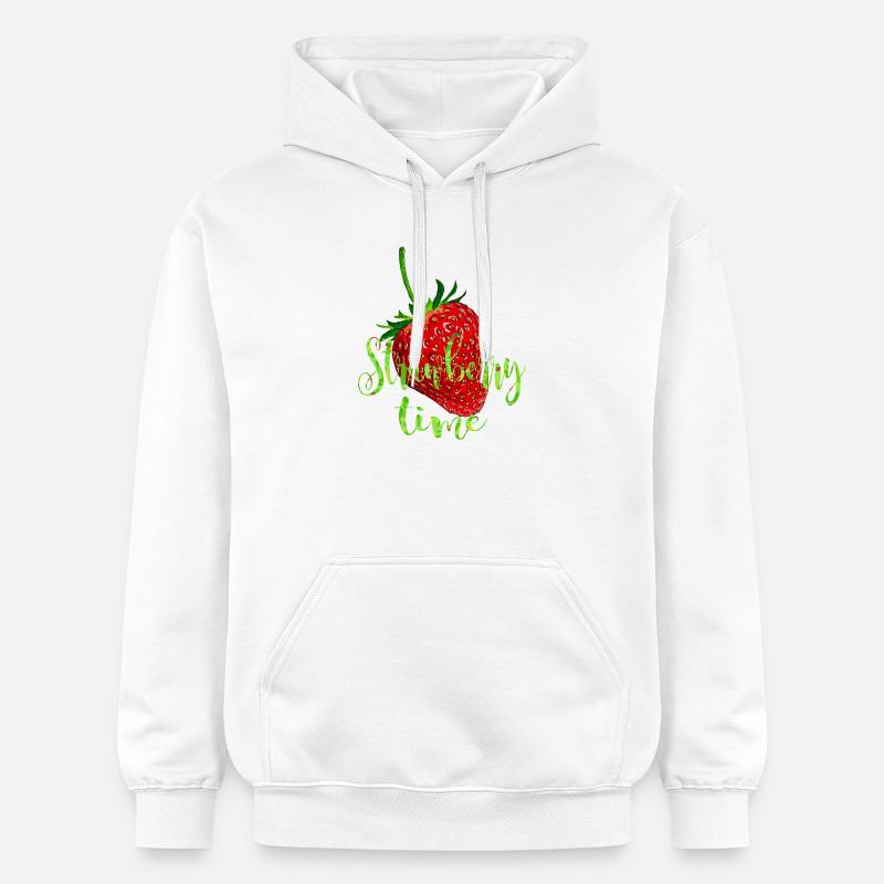 Fraise avec expression - Sweat à capuche Softstyle® Gildan Unisexe - blanc