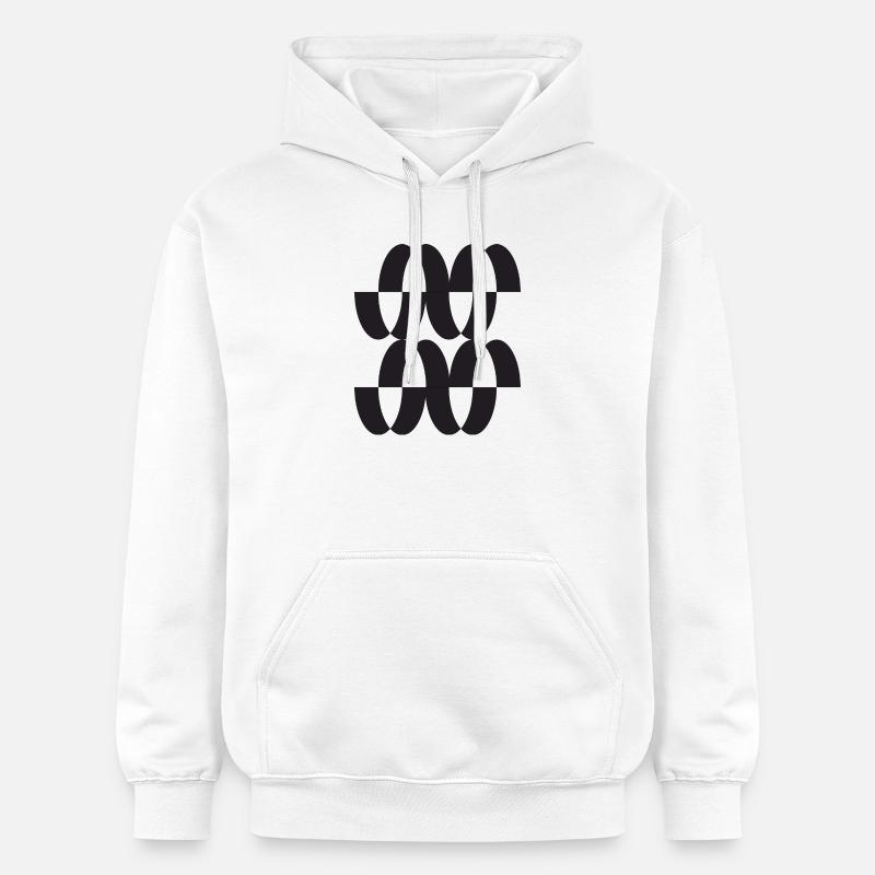 Motif d’orbite entrelacé - Sweat à capuche Softstyle® Gildan Unisexe - blanc