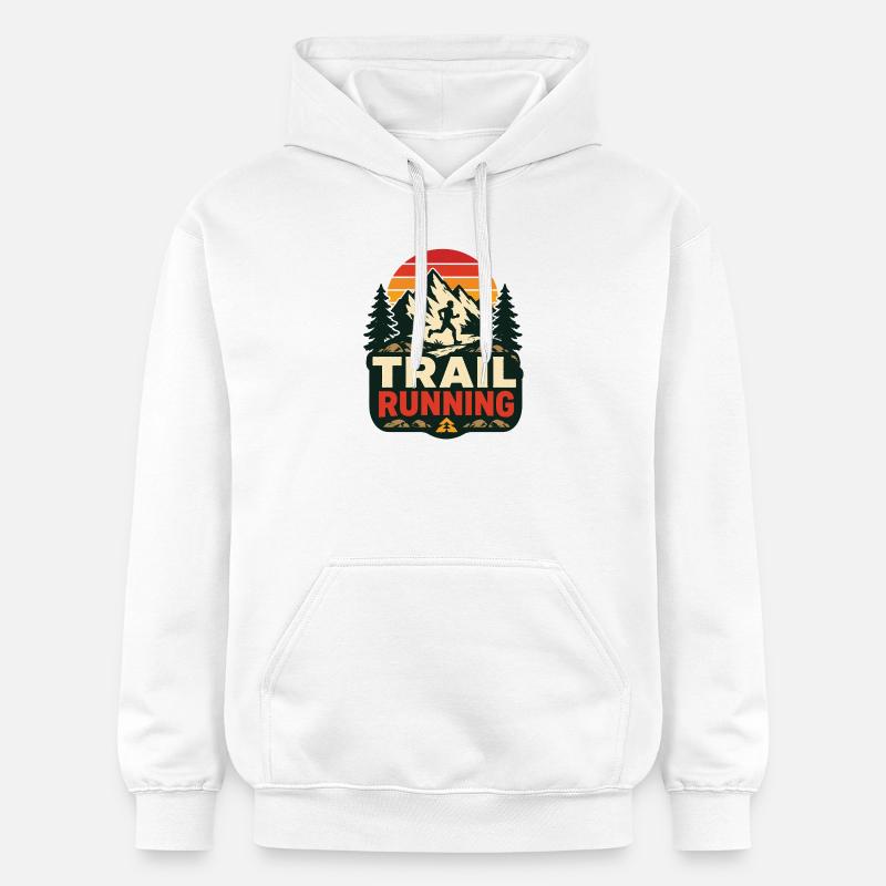 Trailrunning - Gildan Unisex Softstyle® Midweight Hoodie - Weiß