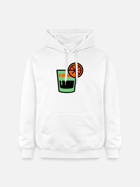 Cocktail Glas Logo - Gildan Unisex Softstyle® Midweight Hoodie - Weiß
