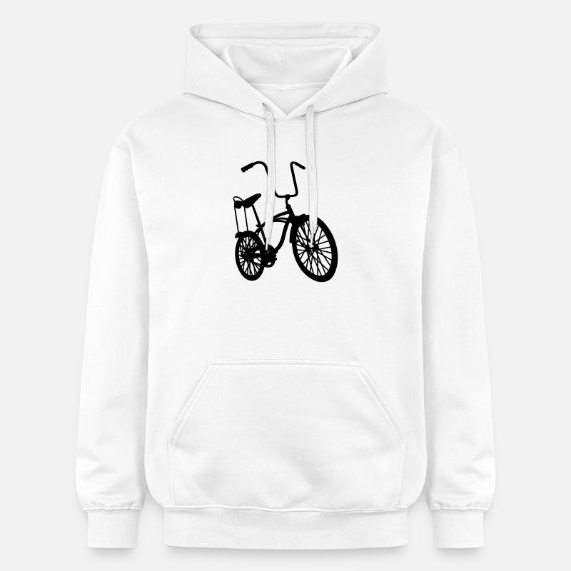 old school retro bike - Sweat à capuche Softstyle® Gildan Unisexe - blanc