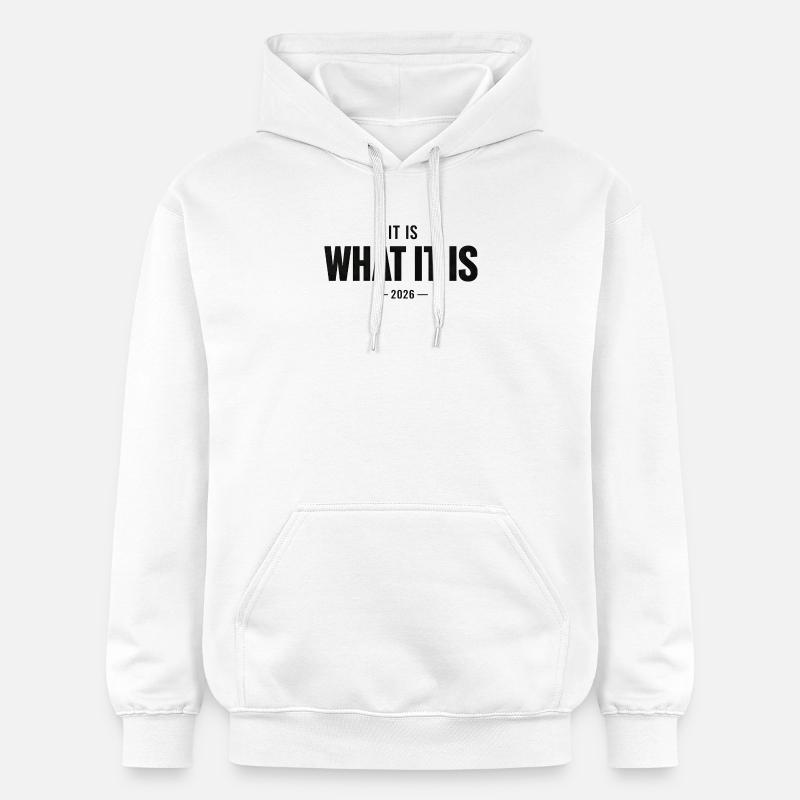 C’est ce que c’est 2026 - Sweat à capuche Softstyle® Gildan Unisexe - blanc