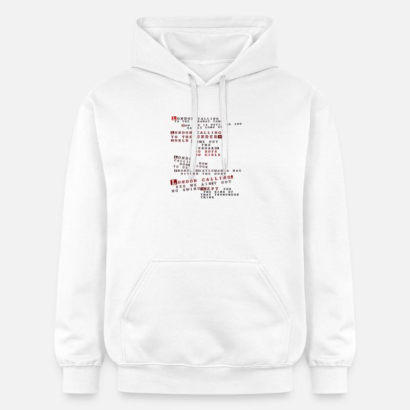 clash londres appel - Sweat à capuche Softstyle® Gildan Unisexe - blanc