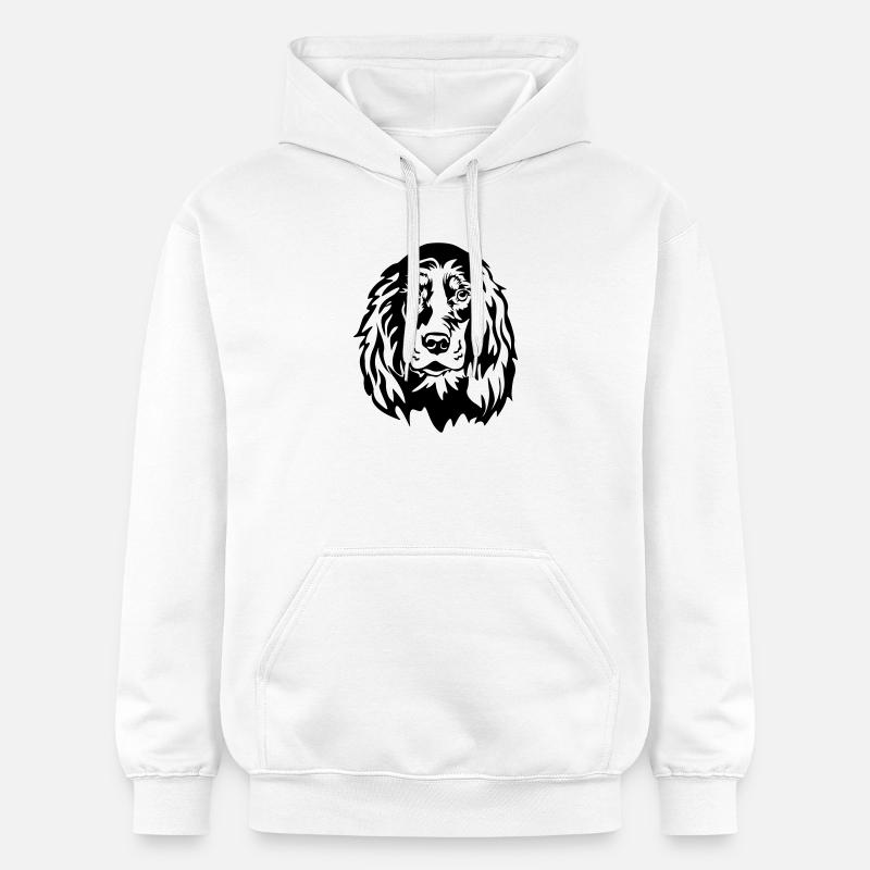 Gordon Setter Kopf - Sweat à capuche Softstyle® Gildan Unisexe - blanc