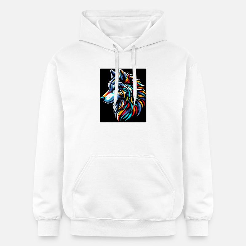 Loup - Sweat à capuche Softstyle® Gildan Unisexe - blanc