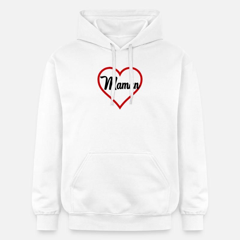 COEUR MAMAN - Sweat à capuche Softstyle® Gildan Unisexe - blanc