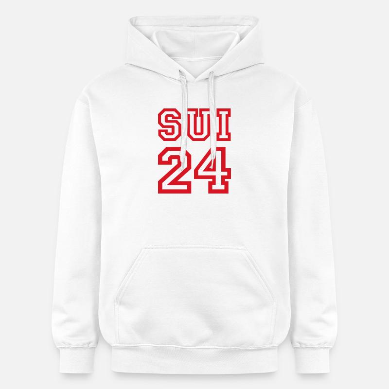 Switzerland Suisse Schweiz - Sweat à capuche Softstyle® Gildan Unisexe - blanc