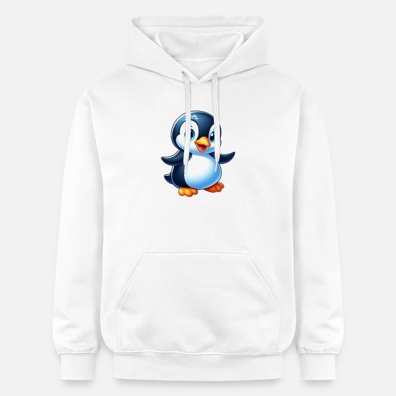 Pingouin - Sweat à capuche Softstyle® Gildan Unisexe - blanc