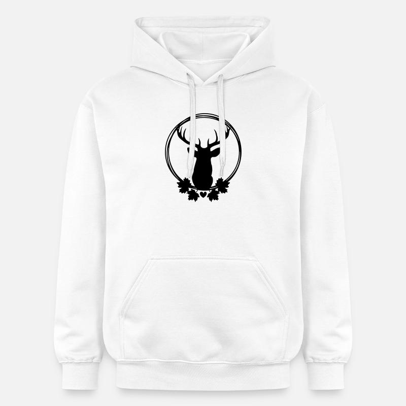 Couronne de cerf - Sweat à capuche Softstyle® Gildan Unisexe - blanc