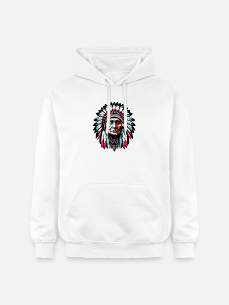 Amérindien Américain - Sweat à capuche Softstyle® Gildan Unisexe - blanc