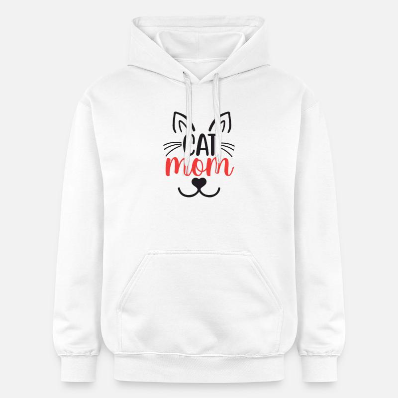 maman chat - Sweat à capuche Softstyle® Gildan Unisexe - blanc
