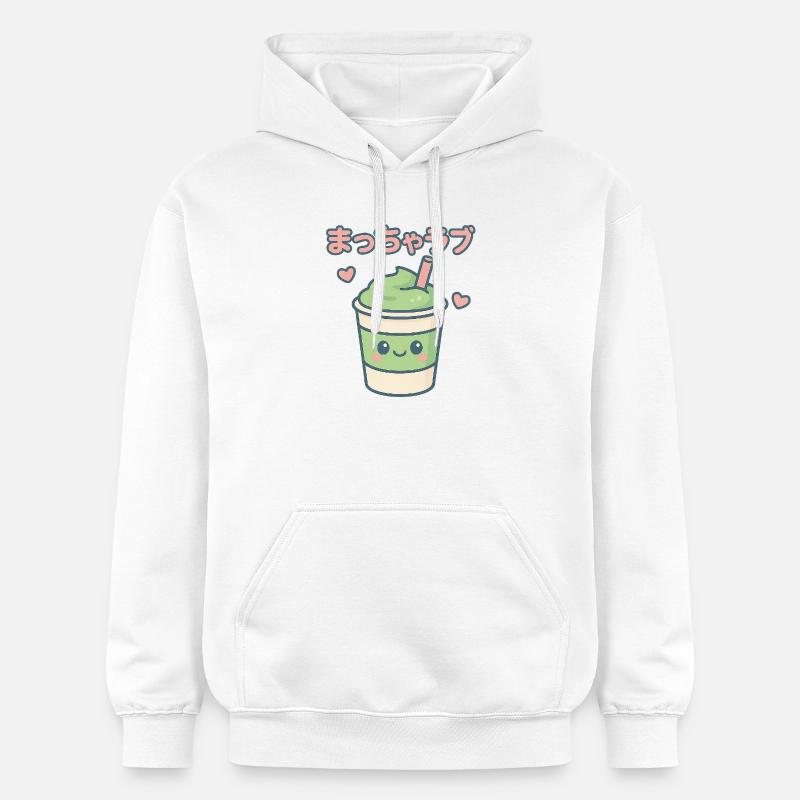 Matcha Love Kawaii Drinking Mug - Sweat à capuche Softstyle® Gildan Unisexe - blanc