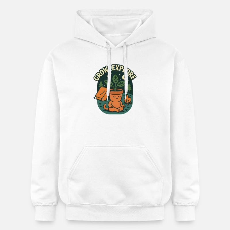 Grandir et explorer - Sweat à capuche Softstyle® Gildan Unisexe - blanc