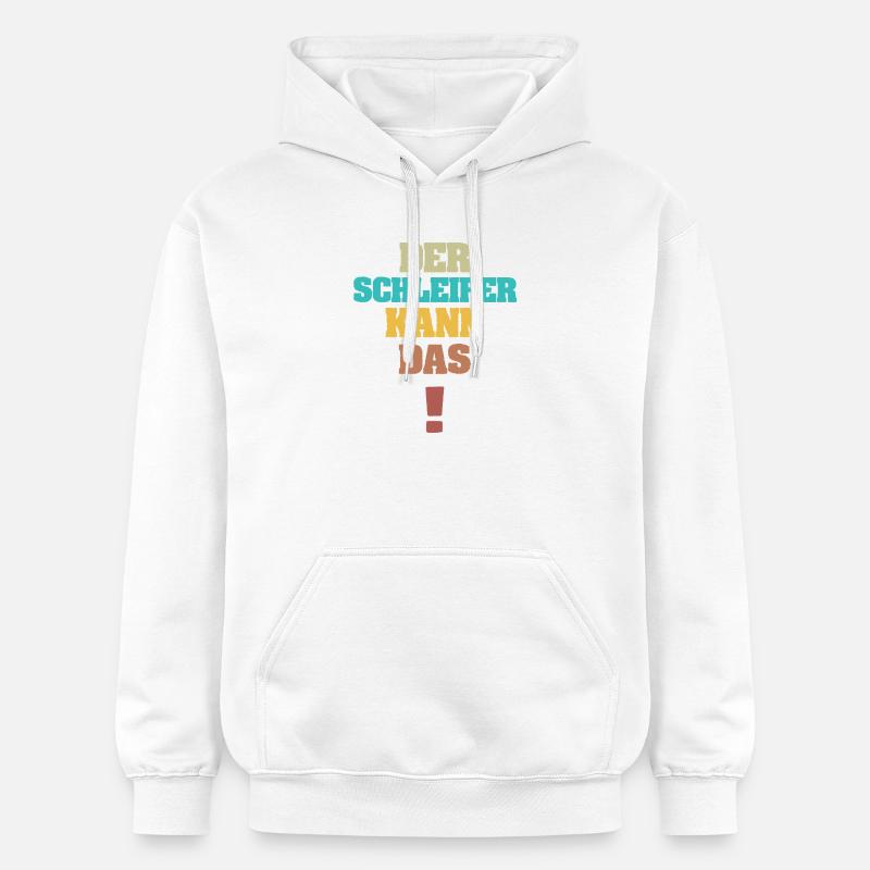 Grinder en tant que drôle - Sweat à capuche Softstyle® Gildan Unisexe - blanc