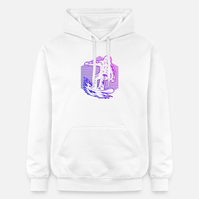 Conception de snowboard pleine de caractère - Sweat à capuche Softstyle® Gildan Unisexe - blanc