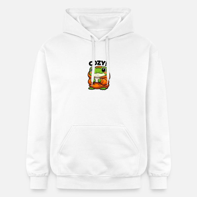Sweat à capuche Pullover Grenouille Douillet - Sweat à capuche Softstyle® Gildan Unisexe - blanc