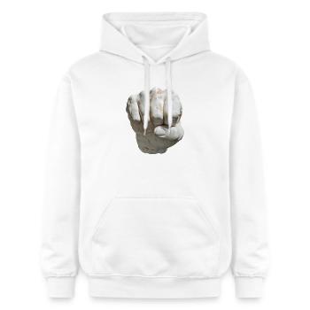 Feste Faust Marmorlook - Gildan Unisex Softstyle® Midweight Hoodie - Weiß - Vorne - Liana (172cm) & Jaron (178cm)