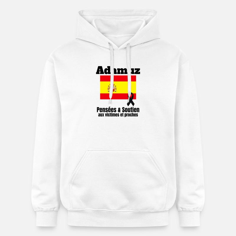 Espagne, Spain, drapeau Espagnol - Sweat à capuche Softstyle® Gildan Unisexe - blanc