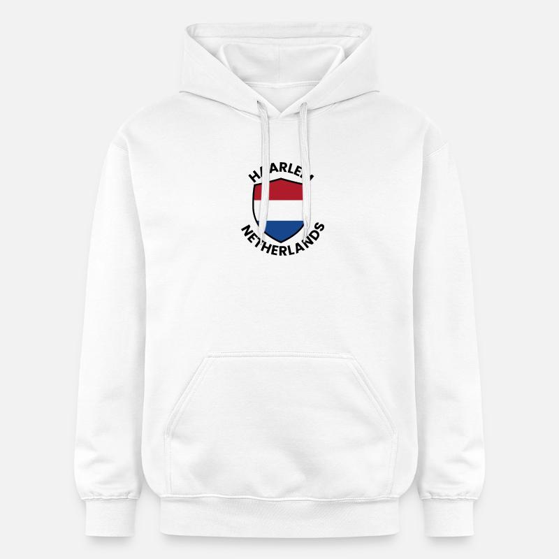Bouclier des Pays-Bas de Harlem - Sweat à capuche Softstyle® Gildan Unisexe - blanc