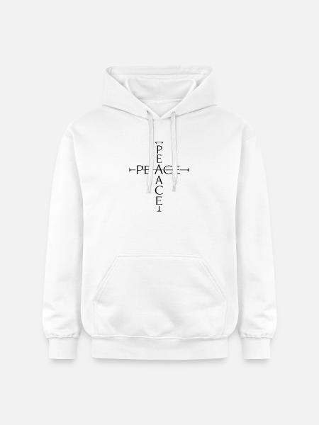 Friedenskreuz - Gildan Unisex Softstyle® Midweight Hoodie - Weiß