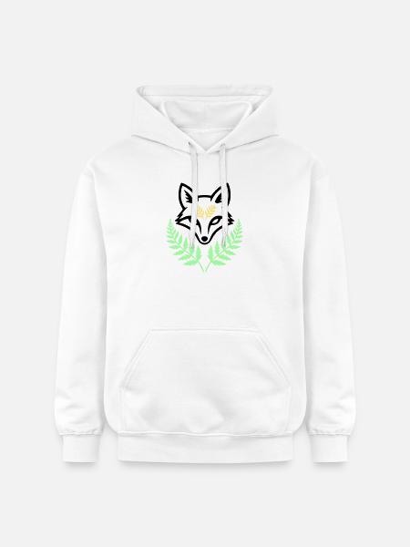 Fuchs Farn Pastell Wald Logo - Gildan Unisex Softstyle® Midweight Hoodie - Weiß