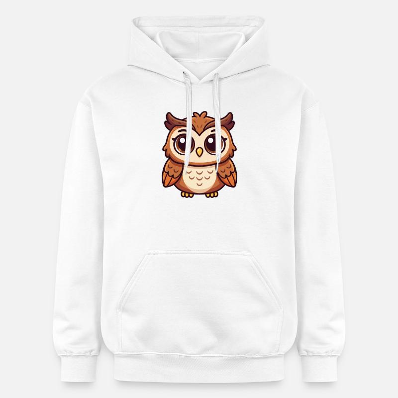 Verspielte Eule - Gildan Unisex Softstyle® Midweight Hoodie - Weiß