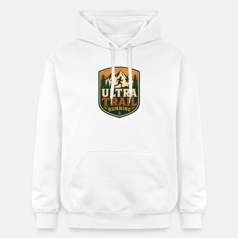 Ultra Trail Running - Sweat à capuche Softstyle® Gildan Unisexe - blanc