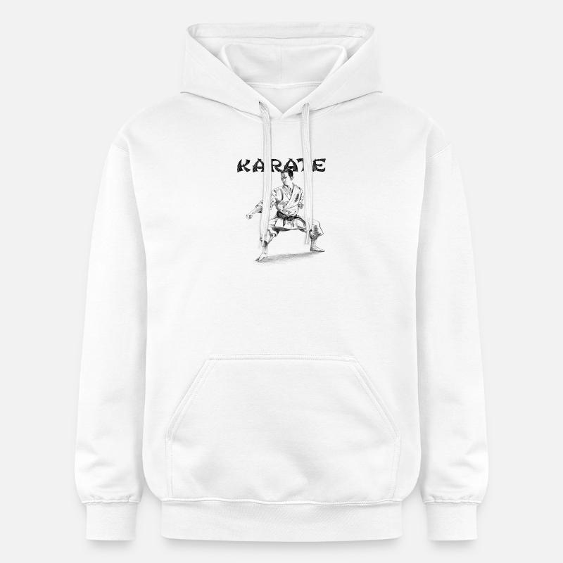 karate - Sweat à capuche Softstyle® Gildan Unisexe - blanc