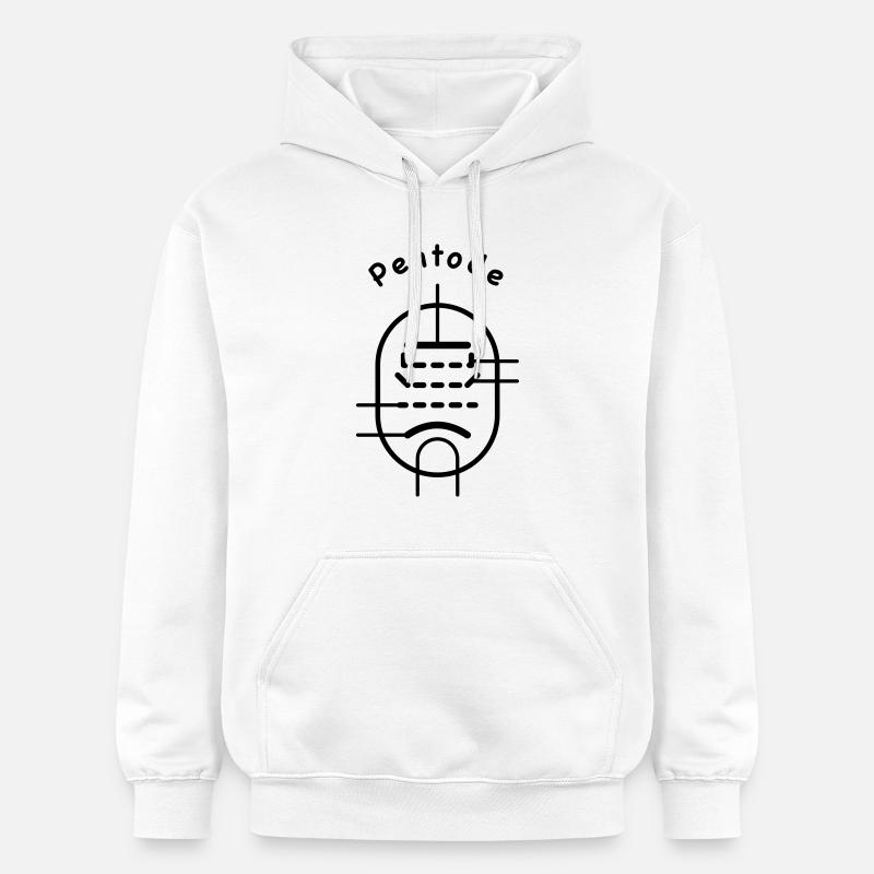 Symbole de tube à vide Pentode - Sweat à capuche Softstyle® Gildan Unisexe - blanc