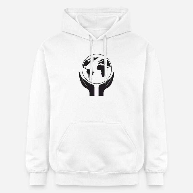 Sauvons notre planète - Sweat à capuche Softstyle® Gildan Unisexe - blanc