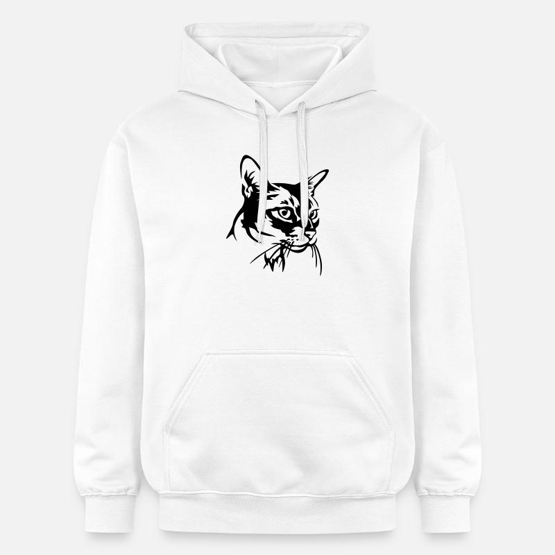 Chat abyssin - Sweat à capuche Softstyle® Gildan Unisexe - blanc