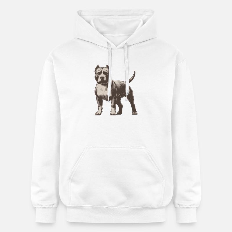 Pitbull terrier américain - Sweat à capuche Softstyle® Gildan Unisexe - blanc