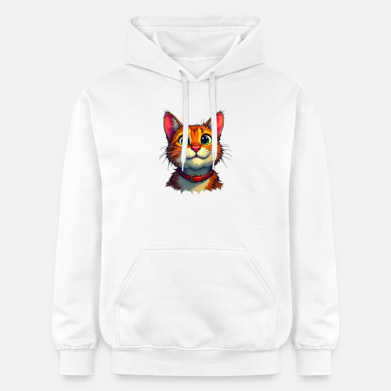 Chat mignon - Sweat à capuche Softstyle® Gildan Unisexe - blanc