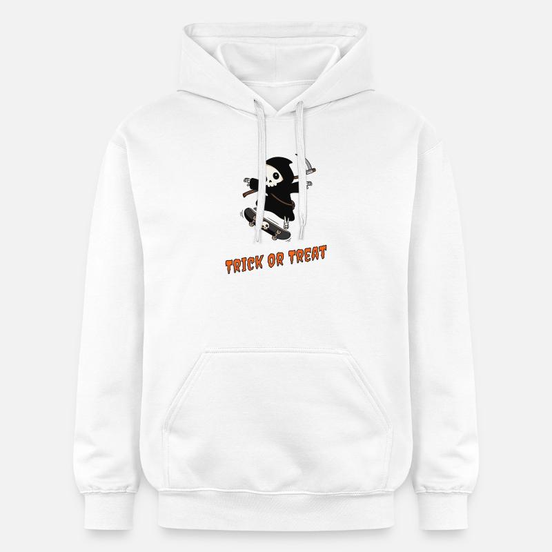 Süßes oder Saures – Skater Reaper - Gildan Unisex Softstyle® Midweight Hoodie - Weiß