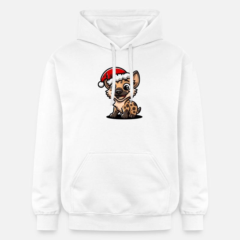 Noël de la hyène - Sweat à capuche Softstyle® Gildan Unisexe - blanc