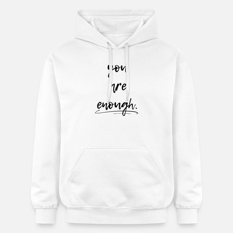 Tu es suffisant, tu es assez - Sweat à capuche Softstyle® Gildan Unisexe - blanc
