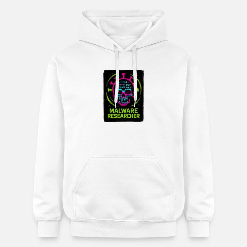 Cybersécurité : Malware Researcher - Sweat à capuche Softstyle® Gildan Unisexe - blanc