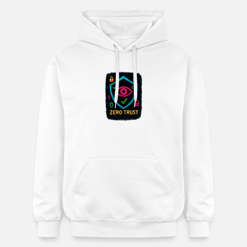Cybersécurité : Zero Trust - Sweat à capuche Softstyle® Gildan Unisexe - blanc