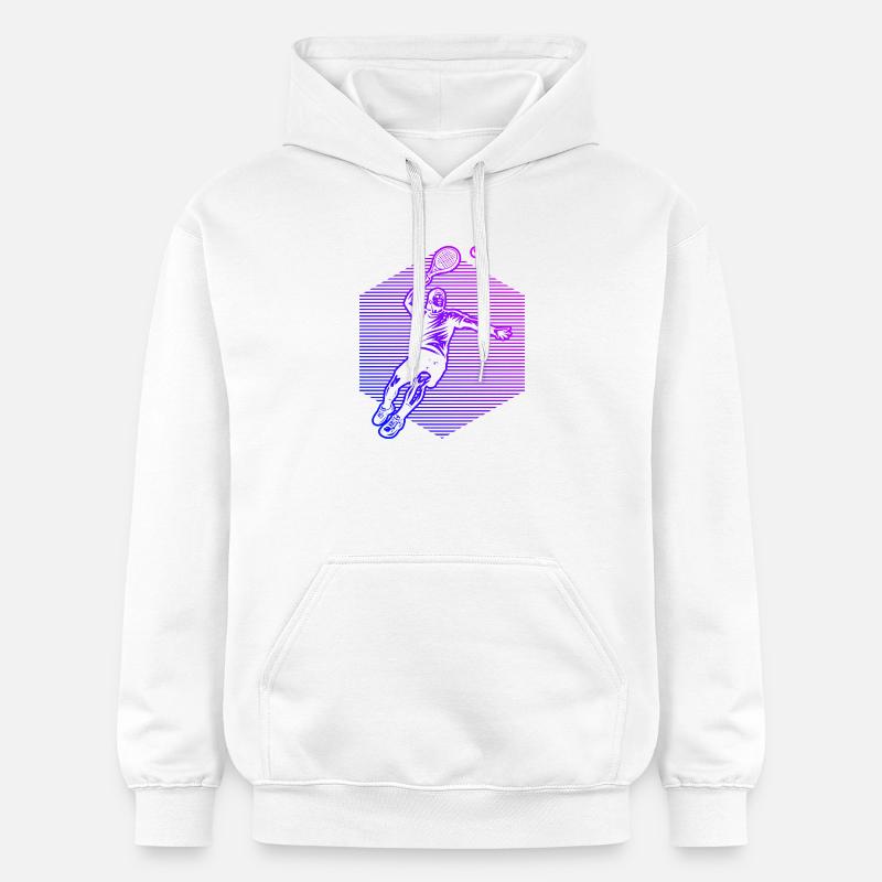 Conception du Padel Power Padel - Sweat à capuche Softstyle® Gildan Unisexe - blanc