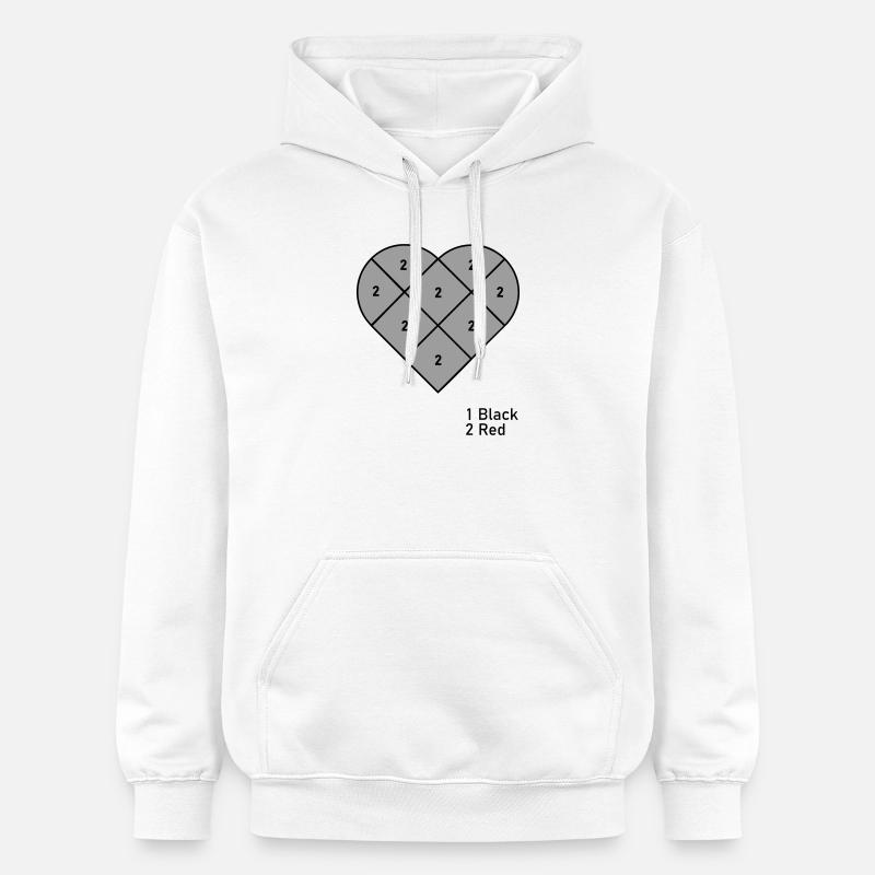 Hjerte efter Tal - Gildan Softstyle® Midweight unisex-hoodie - hvid