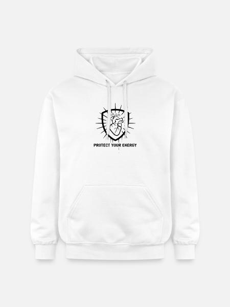 Strong Protect Your Energy Shield - Gildan Unisex Softstyle® Midweight Hoodie - white