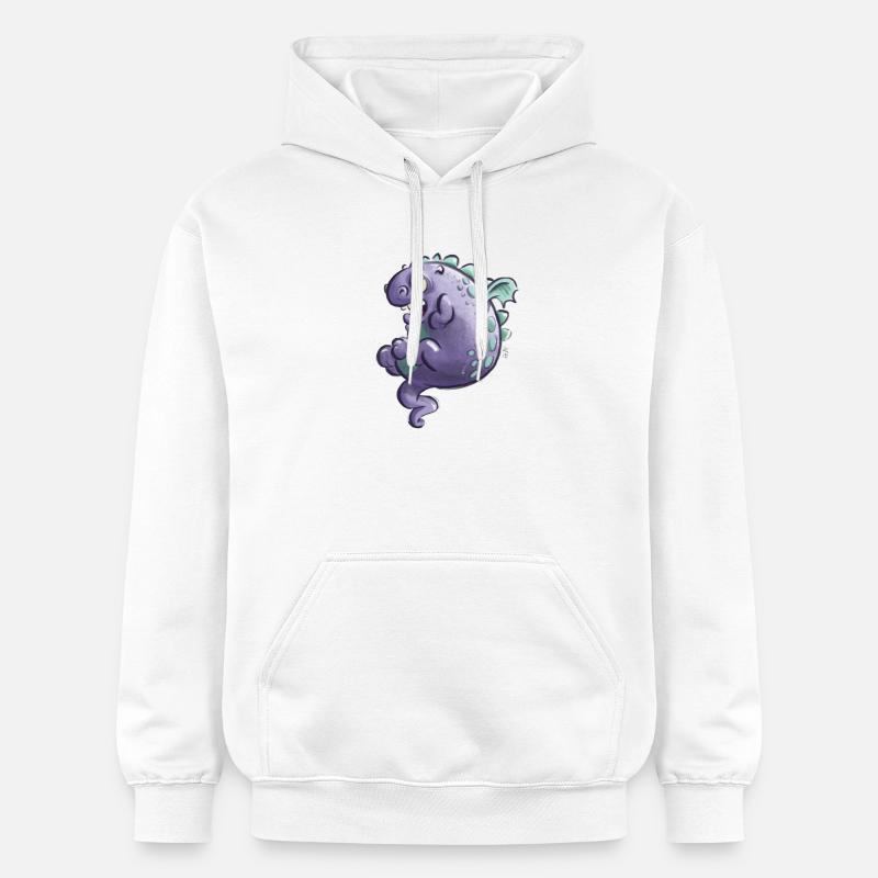 Dragon Pourpre - Sweat à capuche Softstyle® Gildan Unisexe - blanc