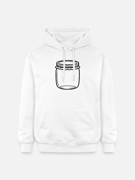 Jam Jar Outline - Gildan Unisex Softstyle® Midweight Hoodie - white