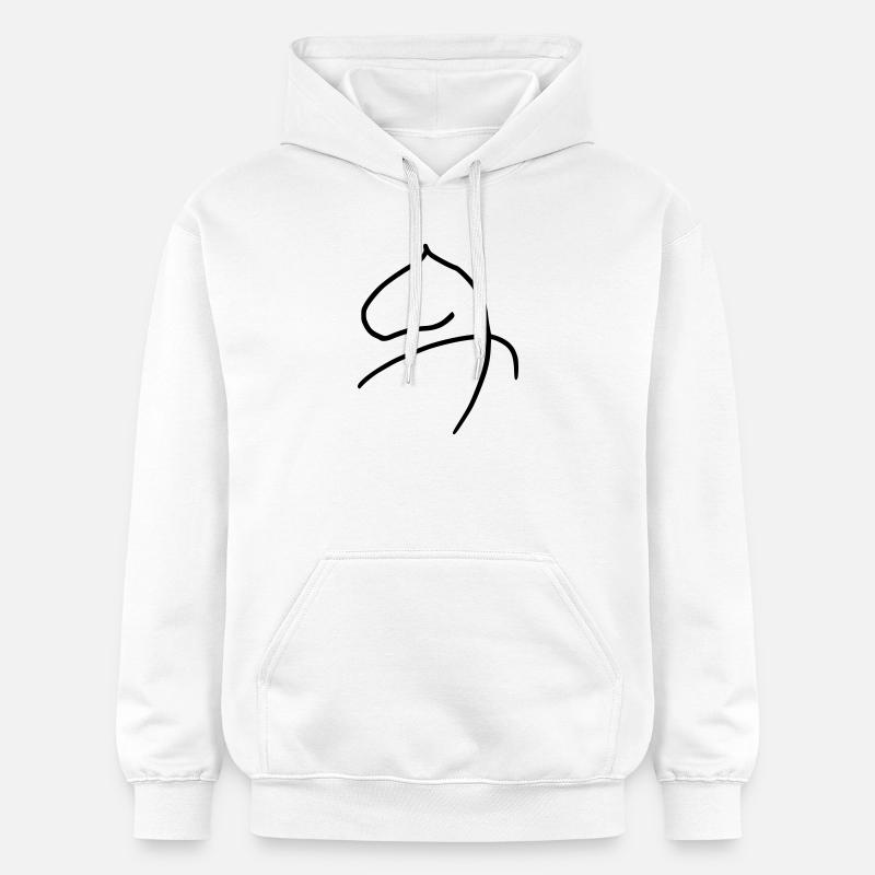 Cheval - Sweat à capuche Softstyle® Gildan Unisexe - blanc