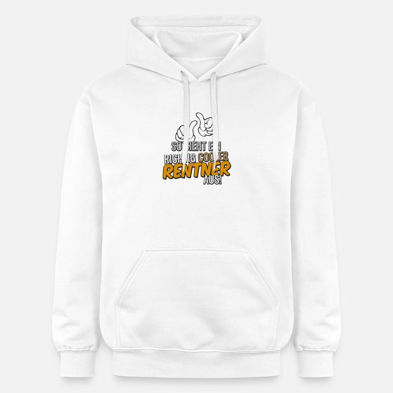 So sieht ein cooler Rentner aus - Gildan Unisex Softstyle® Midweight Hoodie - Weiß